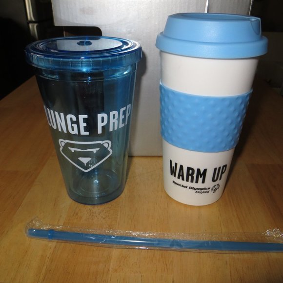 Set of 2 Special Olympics Lidded Hot and Cold Tumblers - Picture 1 of 2